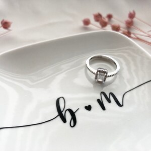 Engagement Gift Personalized Ring Bowl, Engagement Ring Bowl, Wedding Ring Bowl, Gift for Bride and Groom, Gift for Wedding image 6