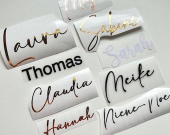 Personalized vinyl stickers, name vinyl stickers, glass stickers, water bottle stickers, vinyl lettering, personalized stickers