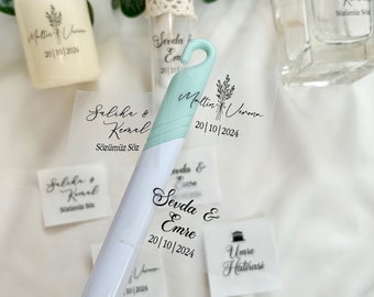 Personalized wedding stickers, transparent stickers personalized, personalized stickers, stickers wedding, stickers personalized