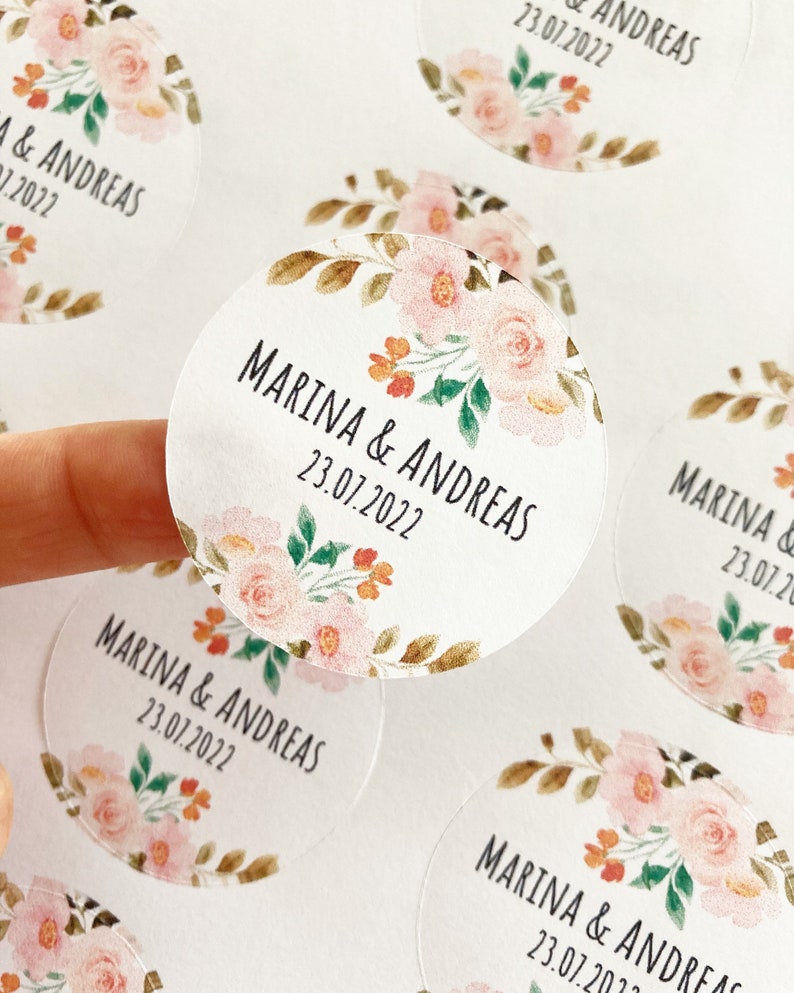 Personalisierte Hochzeit Sticker, aufkleber personalisiert, personalisierte sticker, aufkleber hochzeit, sticker personalisiert Bild 7