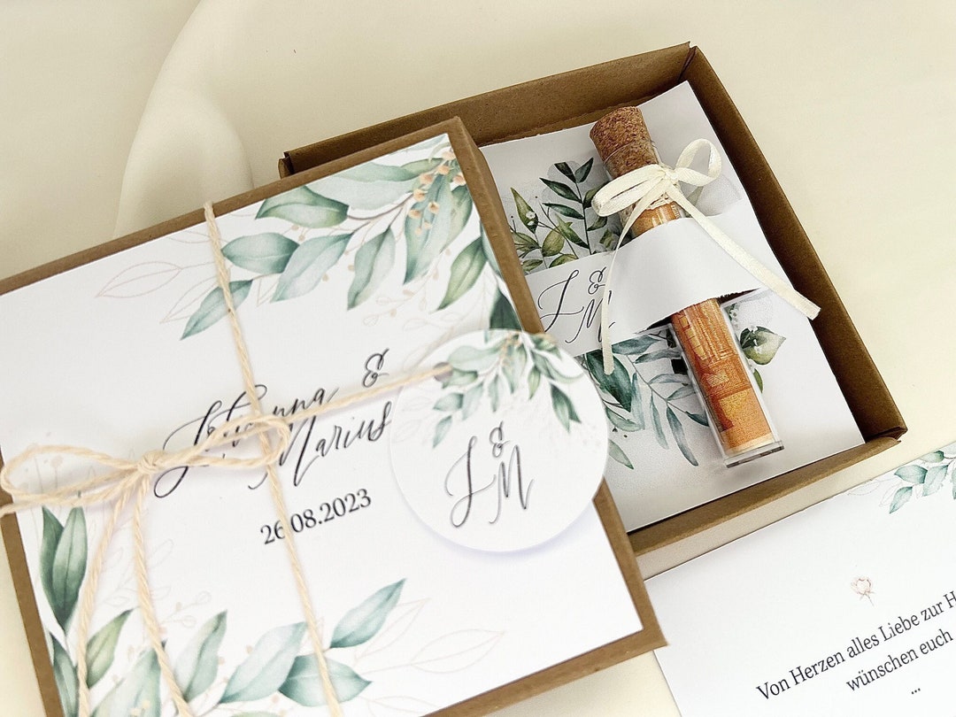 Personalized Money Gift for the Wedding, Gift Box With Test Tube, Money