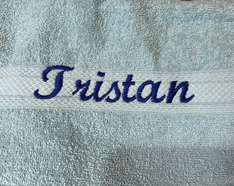 Custom embroidery designs on bath towels