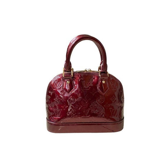 louis vuitton burgundy handbag