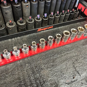 3/8&quot; E-Torx Holder, Drawer Organiser, Toolbox Organiser, Mechanic Gift, Dad Gift