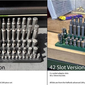 Halfords Advanced 10mm Hex Bit Set Holder (from 200pc Set) | Drawer Organiser | Toolbox Organiser | Mechanic Gift image 2
