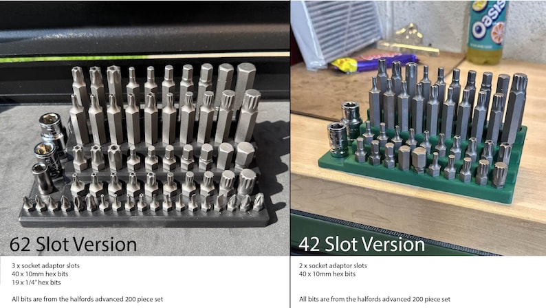 Halfords Advanced 10mm Hex Bit Set Holder (from 200pc Set) | Drawer Organiser | Toolbox Organiser | Mechanic Gift image 2