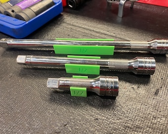 Magnetic Socket Extension Holder, Drawer Organiser, Toolbox Organiser, Mechanic Gift, Dad Gift