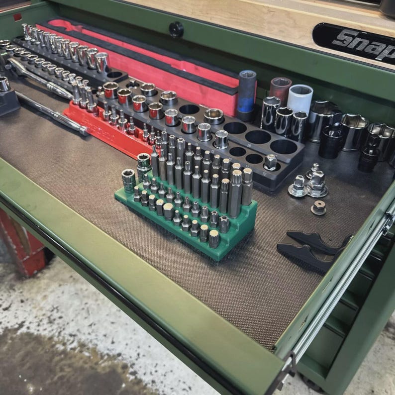 Halfords Advanced 10mm Hex Bit Set Holder (from 200pc Set) | Drawer Organiser | Toolbox Organiser | Mechanic Gift image 7