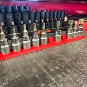 3/8&quot; Deep Impact Socket Holder , Socket Organizer, Drawer Organiser, Toolbox Organiser, Mechanic Gift, Dad Gift