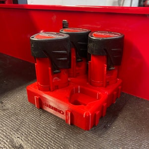 Magnetic Milwaukee M12 Battery Holder, Modular, Linkable, Mechanic Accessories