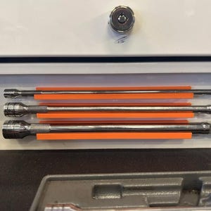 Wall Mounted Magnetic Socket Extension Holder, Drawer Organiser, Toolbox Organiser, Mechanic Gift, Dad Gift