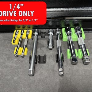 1/4&quot; Drive Magnetic Socket Extension Holder, Drawer Organiser, Toolbox Organiser, Mechanic Gift, Dad Gift