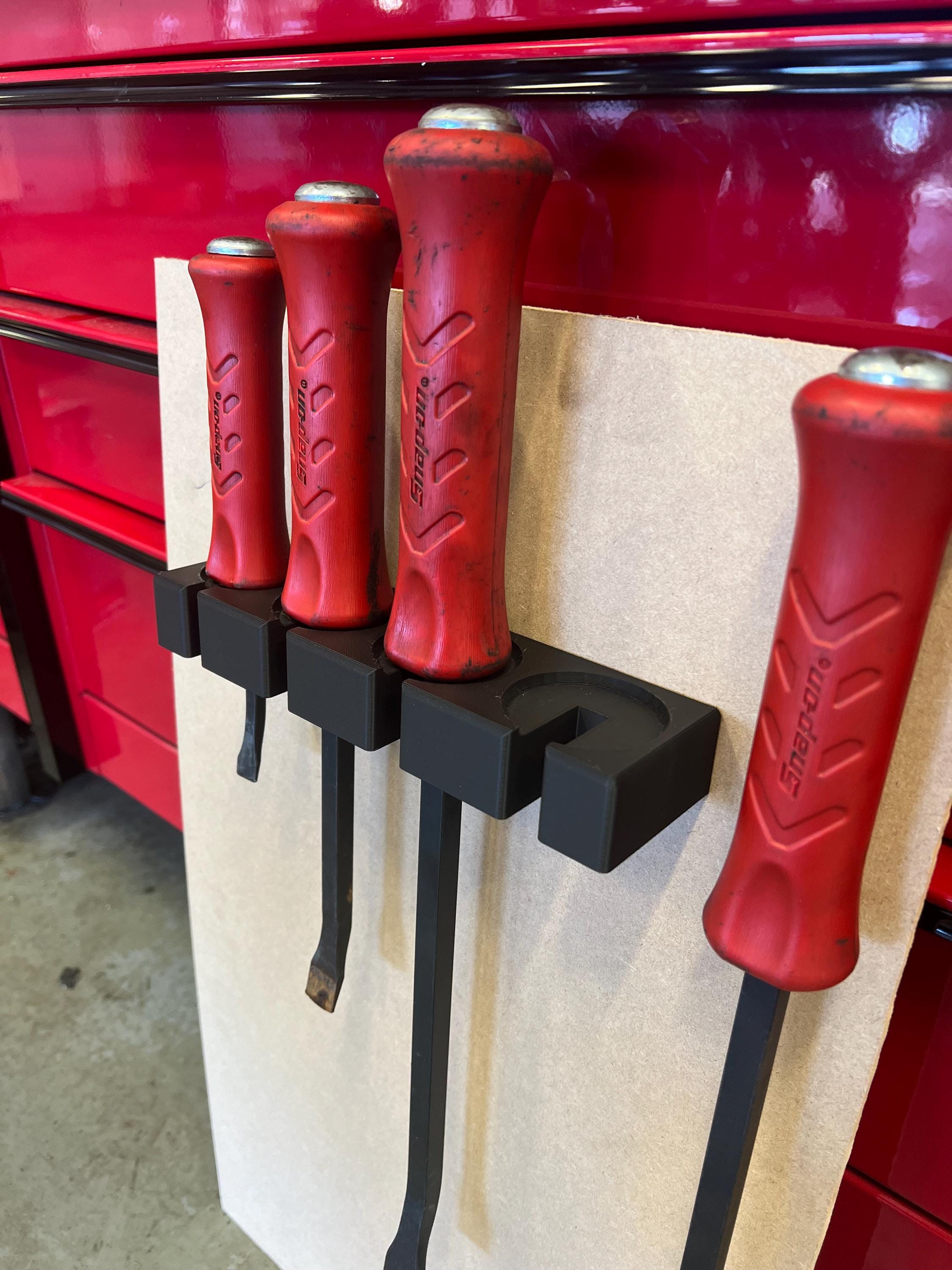 Snap on Pry Bar Holder - Wall Mounted (holds 4) | Crow Bar | Pinch 