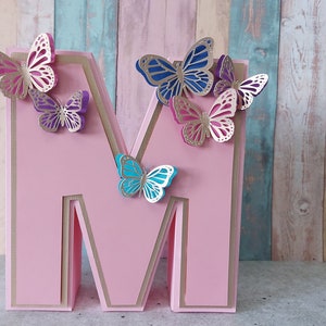 Lettere 3D personalizzate, lettere a farfalla 3D,