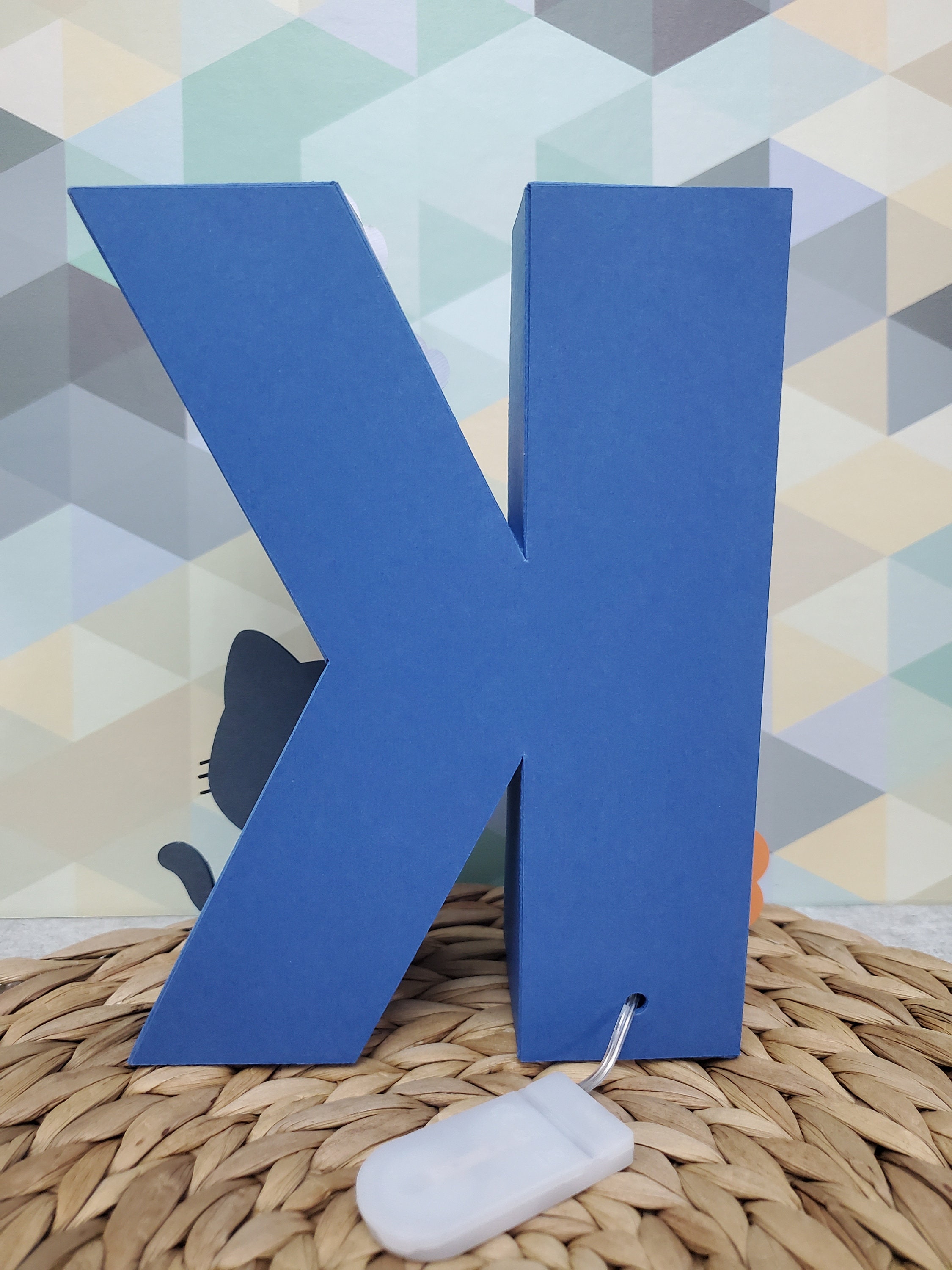 3D Kitty Letter, 3D Letters Custom, Cardboard Letter Cut Cat, Children