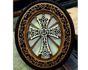 Laser Cut Wooden Cross: CNC Vector File (Digital Download)