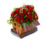 Laser Cut House Flower Box SVG Template: Valentine's Day Decor (Digital Download)