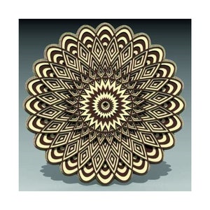 Multilayer Mandala SVG: Wooden Carving Laser Cut File (Digital Download)