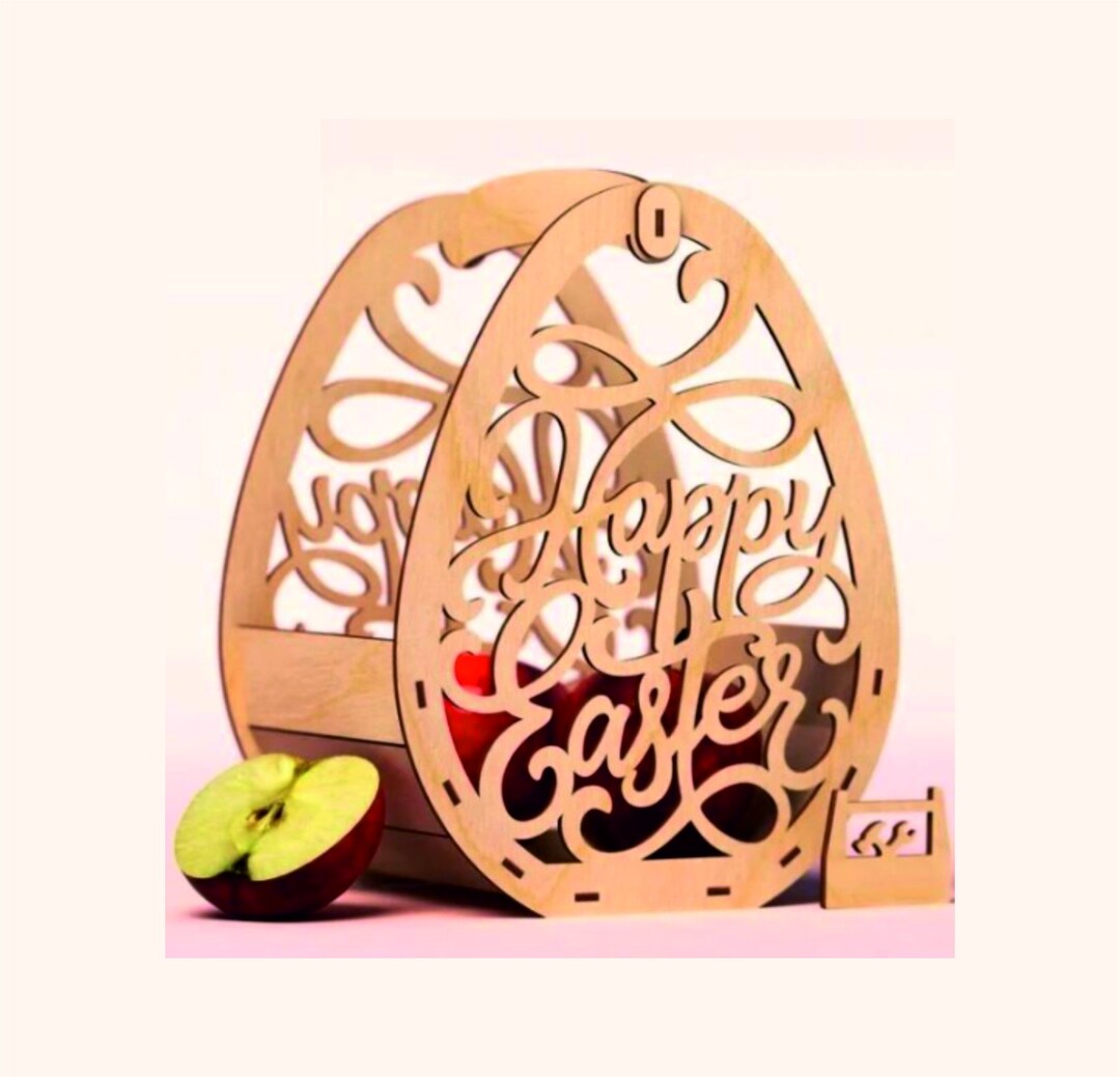 Easter Basket Svg File Easter Decoration Laser Cut Easter Basket Svg ...