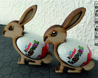 Easter Bunny Egg Holder SVG Template: Laser Cut File (Digital Download)