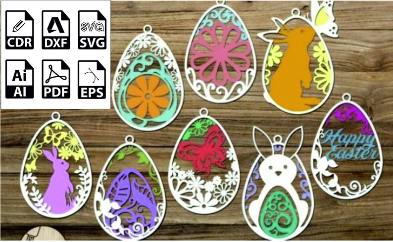 Easter Egg Laser Cut Patterns: 27 SVG Designs (digital Download) - Etsy