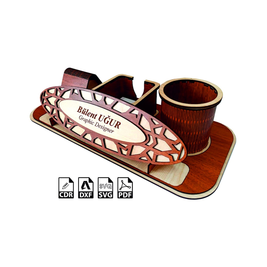 Name Holder Laser Cut Name Holder Svg Nameplate on the Table Vector