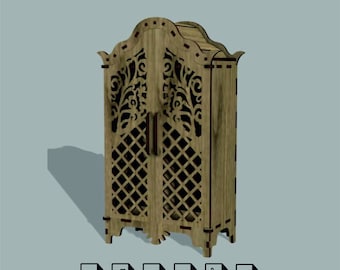 Laser Cut Dollhouse Closet: Barbie Wardrobe SVG DXF CNC (Digital File)