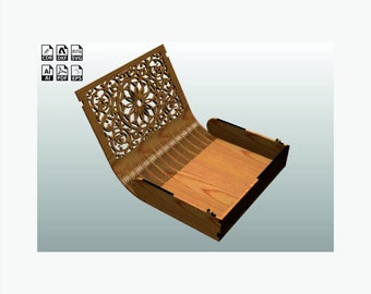Laser Cut Book Casket SVG: CNC Router Vector Template (Digital Download)