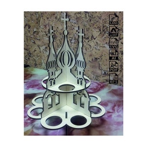 Cathedral Easter Egg Stand Laser Cut File (SVG DXF CDR)