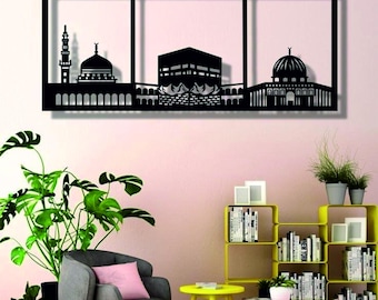 Islamic Wall Art: Masjid al-Haram, al-Aqsa, al-Nabawi Laser Cut (SVG DXF CDR)