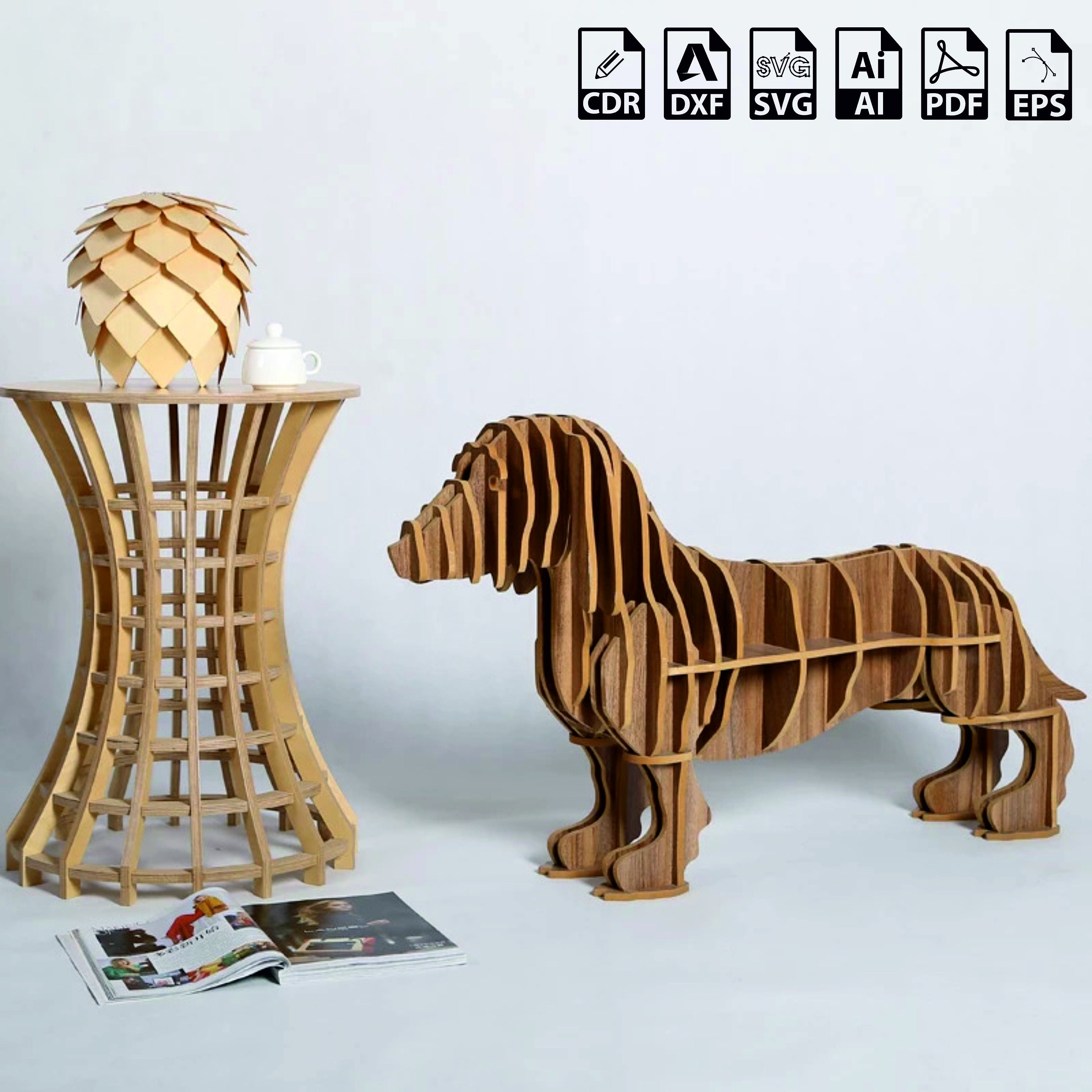 Dog Wine Rack Dachshund Dog Wine Rack Laser Cut File: DXF SVG Vector (digital ...