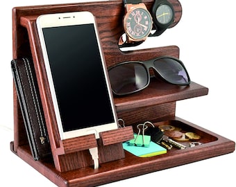 Schreibtisch Organizer Laser Cut Datei: Telefon Stand SVG Vorlage (Digitaler Download)