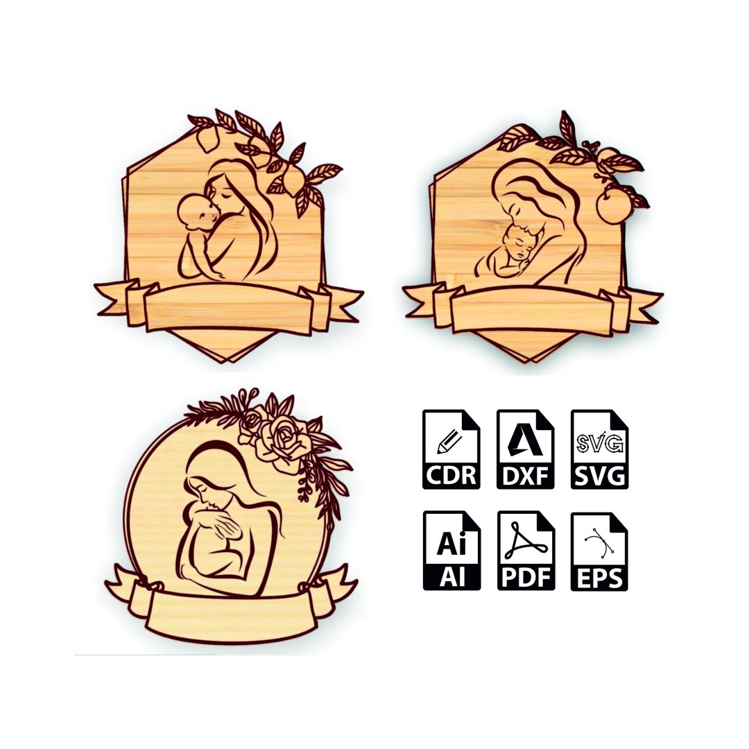 Custom Design Mother's Day Decoration Laser Cut Mother's Day Svg File ...