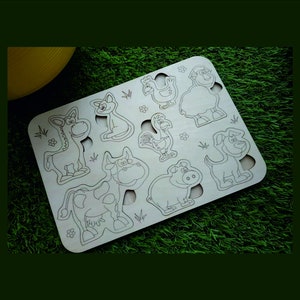 Laser Cut Animals Board Game For Kids animals svg animals dxf animals board laser animals glowforge cnc SVG cdr DXF ai PDF eps download file