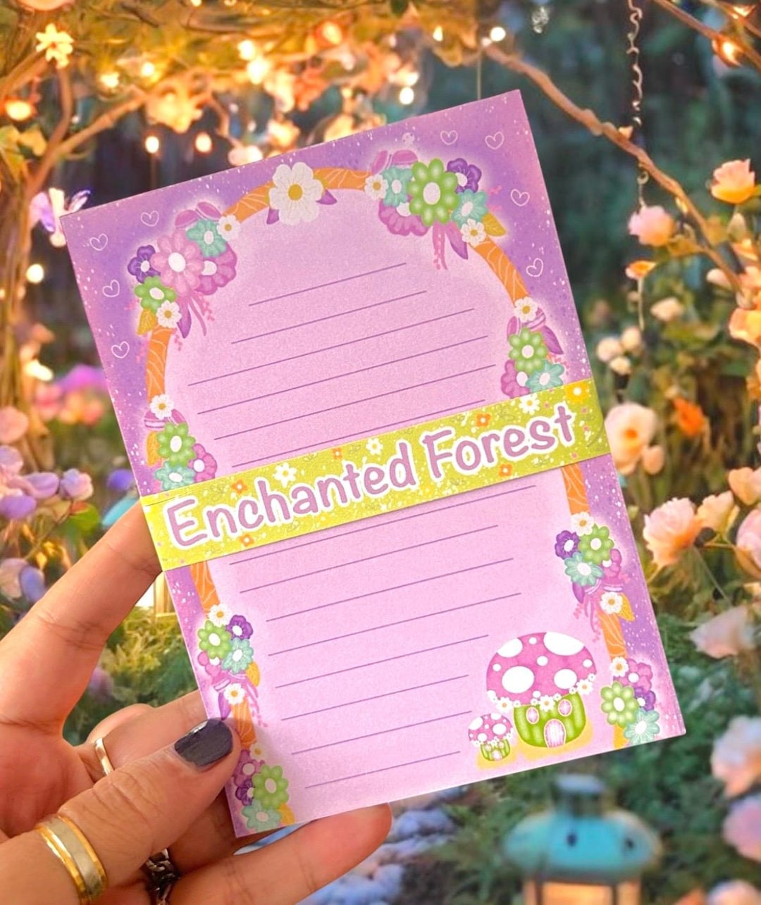 Enchanted Forest Notepad | A6 Size | Fantasy | Stationery | Magical ...