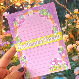 Enchanted Forest Notepad | A6 size | Fantasy | Stationery | Magical | Mystical | whimsical
