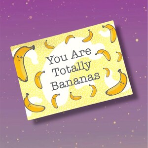 Postcards | Illustration | Print | A6 Postcard | Postcard | Cute Card | Cards | Bananas | Gift Idea | Cool bananas | Card | Fun Card
