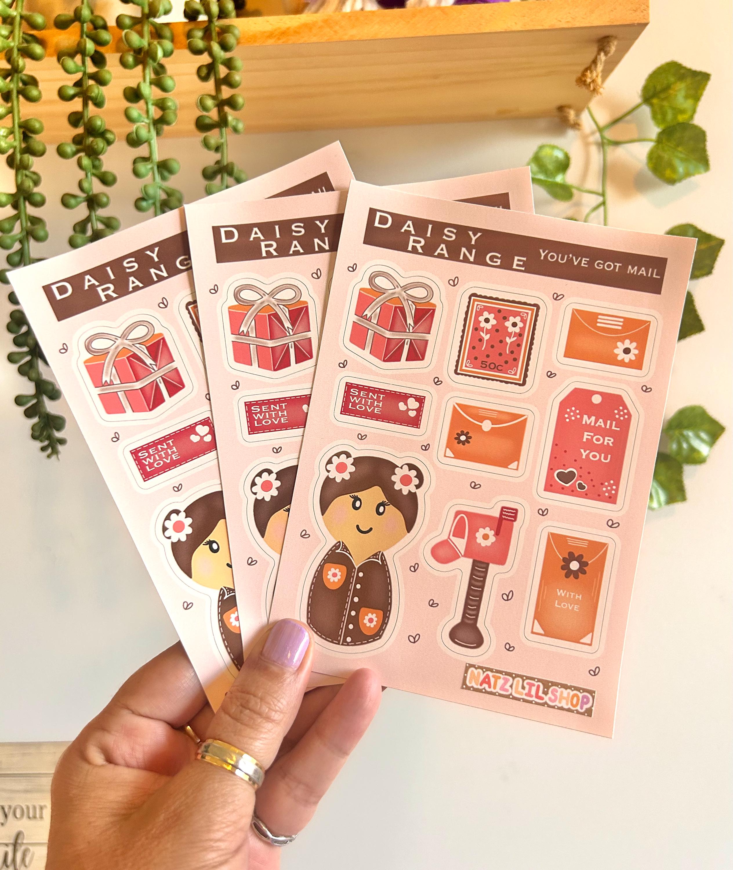 Sticker Gift Ideas Sticker Sheet | Daisy Range | Mail | Scrapbook Stickers | Journaling ...