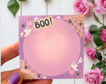 Plaknotities Halloween | Griezelige spoken, spinnen, pompoenen Briefpapier Boo