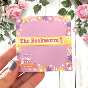 The Bookworm Sticky-Notes | Reading Time Floral Notepad bookworm book-lovers book-stack flowers