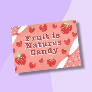 Card | Postcard Set | Illustration | Print | Sweet | Cards | Fruit Theme | Postcards | Cards | Strawberries | Colourful | Stationery