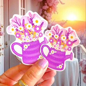 Lot d'autocollants pour pot fleuri : Stickers floraux lilas découpés