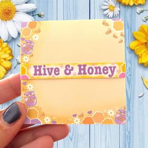 Hive & Honey Sticky-notes | Springtime Bumble Bees Stationery Post-it notes Honeypot Nature Spring Flowers