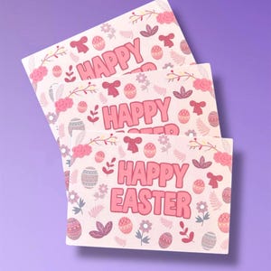 Pasqua / Cartoline / Stampa / Cartolina / Stampa A6 / Tempo di Pasqua / Regali carini / Tempo di Pasqua / Buona Pasqua / Biglietti / Biglietti rosa / Uova di Pasqua