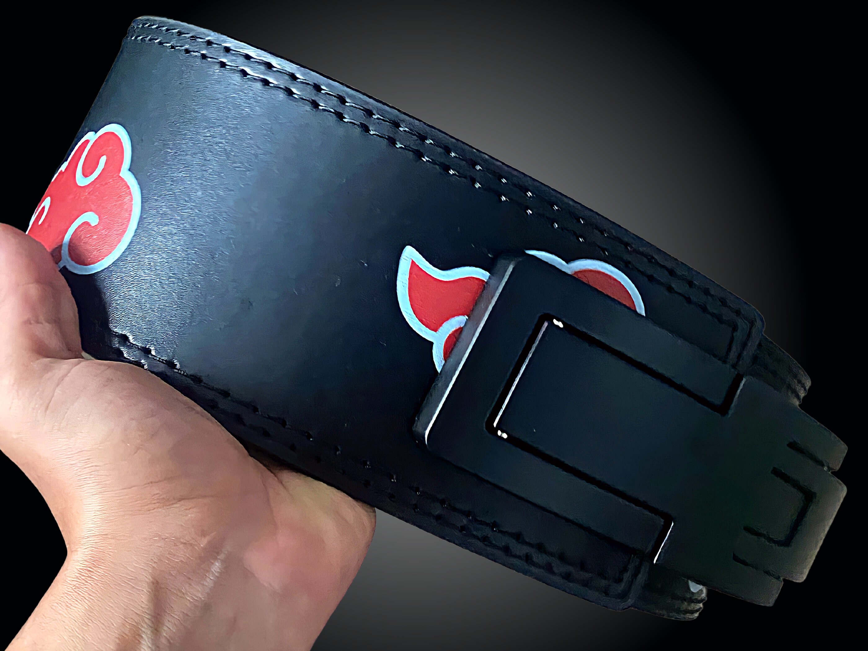 暁 Akatsuki Powerlifting Belt Anime Weightlifting Belt Etsy UK