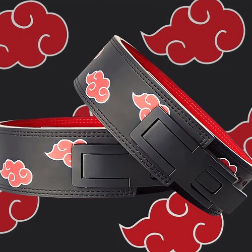 AKATSUKI CLOUDS Custom Powerlifting Belt Anime Weightlifting Etsy