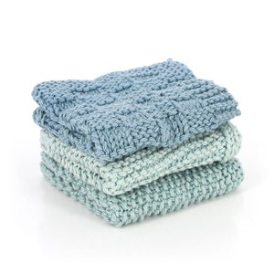 Spültücher 3er Set, 100% Baumwolle, 20x20cm, Viele Farben | Nachhaltiges Abwaschen, Geschirrtuch, Fair Trade aus Nepal | Waschbar 60 Grad