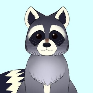 Raccoon 2D Vtuber Model | Full Rigged | Premade