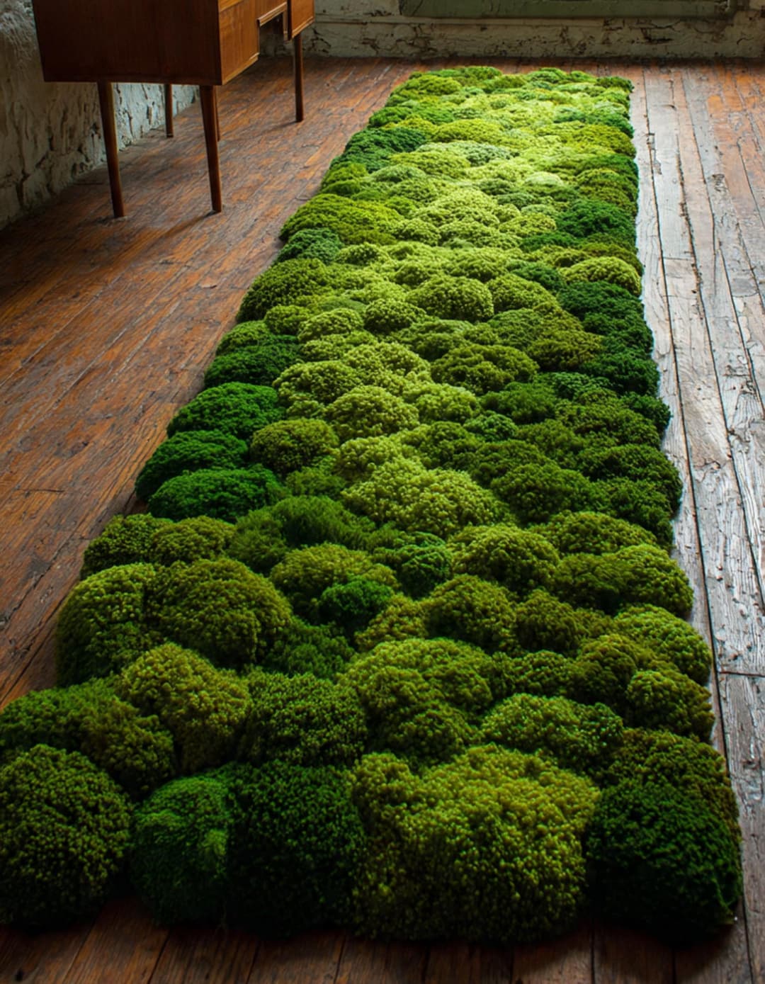 Green Moss Tufted Rug: Botanical Biophilic Home Décor Runner Rug - Etsy