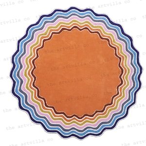 Tappeti multicolori in lana annodati a mano, tappeti a fiori arcobaleno 6x6 per camera da letto, tappeti floreali 9x9 per soggiorno, tappeti fatti a mano 8x8 per cameretta dei bambini